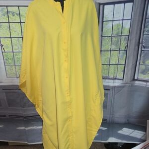 SHEIN Yellow Button-Down Dress